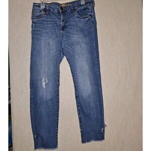 Kut from the Kloth  Distressed Jeans Womens Size 12 Blue Denim Medium Wash Cute